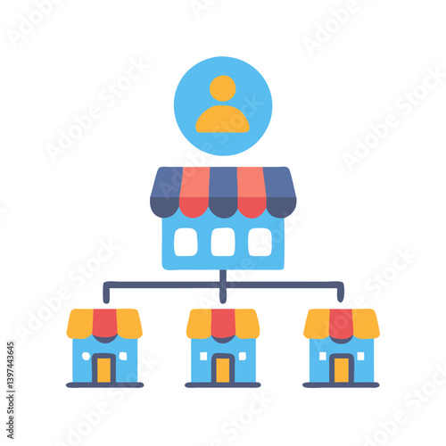  Colorful Franchise Flat Icon