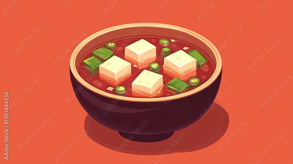 Delicious bowl of Thai clear soup with tofu and vegetables, featuring vibrant colors and warm presentation Delicious bowl of Thai clear soup with tofu and vegetables, featuring vibrant colors and warm presentation