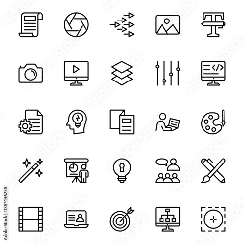 outline icon for graphic design 