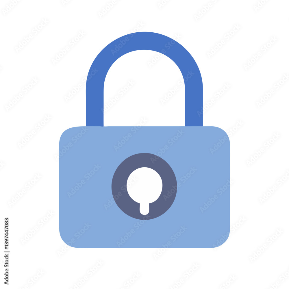 Colorful Lock Flat Icon Colorful Lock Flat Icon