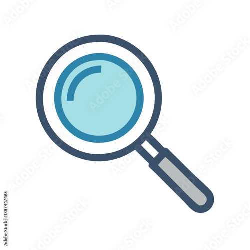  Detailed Magnifying Glass Flat Icon