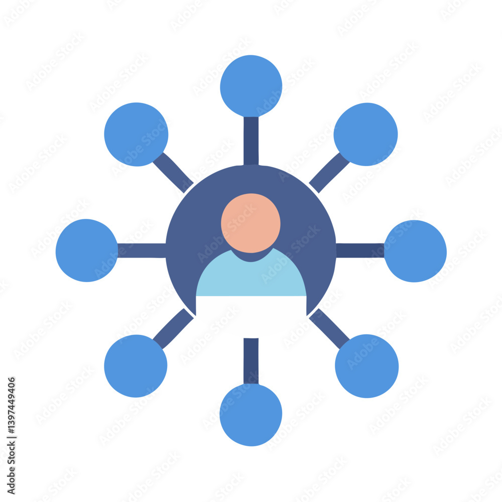 Networking Flat Icon Networking Flat Icon