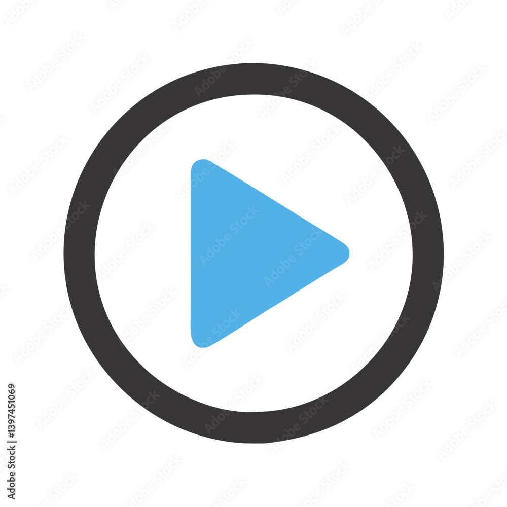 Colorful Play Flat Icon Colorful Play Flat Icon