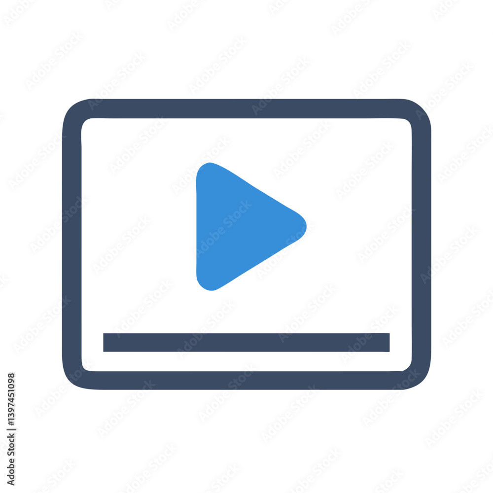 Play Flat Vector Icon Play Flat Vector Icon