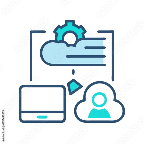  SaaS Flat Icon