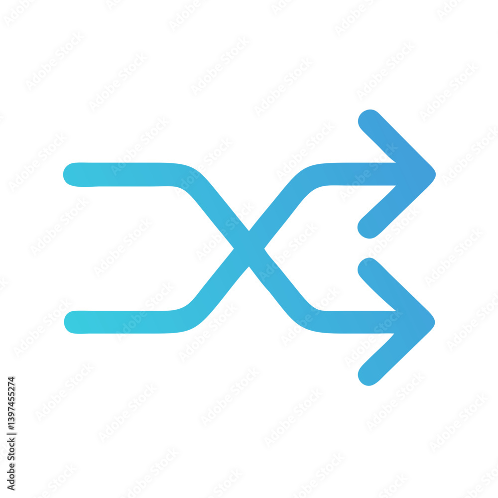 Stylish Shuffle Action Icon Stylish Shuffle Action Icon
