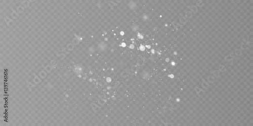 Soft glowing white bokeh lights with sparkles and transparent background. Great for overlays, magical atmospheres, dreamy visuals, festive scenes, and elegant light effects.

