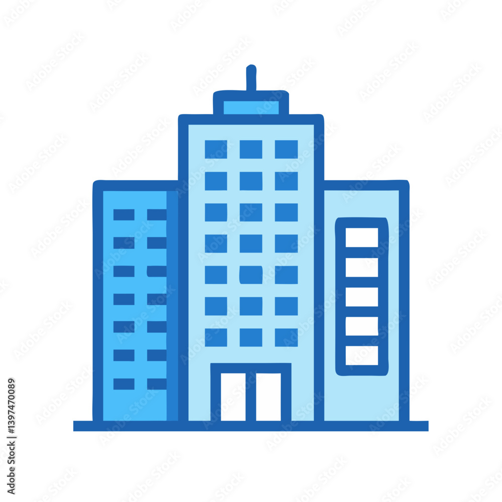 Office Skyscraper Tall Building Icon Design Office Skyscraper Tall Building Icon Design