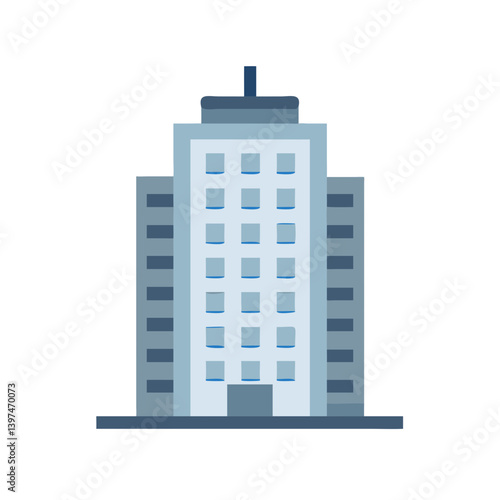 Office Skyscraper Tall Building Icon Design