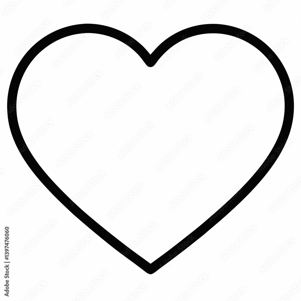 Love heart outline vector icon Love heart outline vector icon
