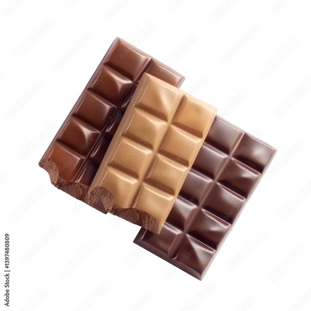 Gourmet Artisan Chocolate Bars Isolated On Transparent Background Gourmet Artisan Chocolate Bars Isolated On Transparent Background