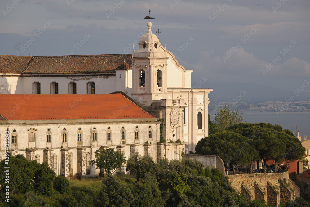 Lisbon Church and Monastery at Sunset