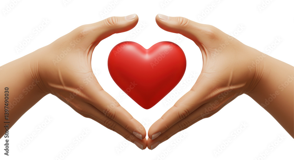 Isolated Hands Forming Heart