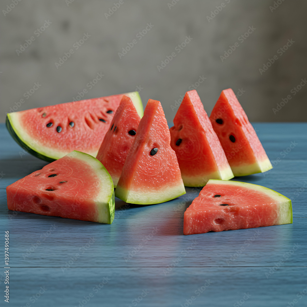 Juicy Watermelon Slices Summer Fruit Juicy Watermelon Slices Summer Fruit