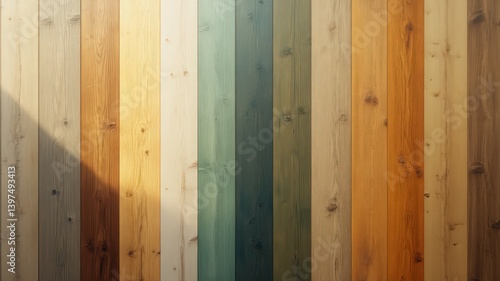 Obraz na płótnie Warm Multicolored Wood Planks Background Texture w salonie