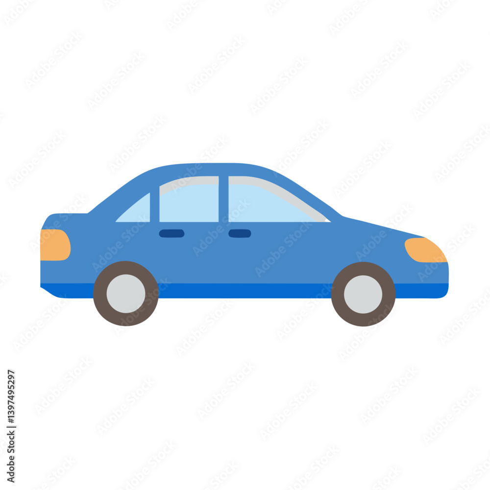 Compact Sedan Car Icon Design Compact Sedan Car Icon Design