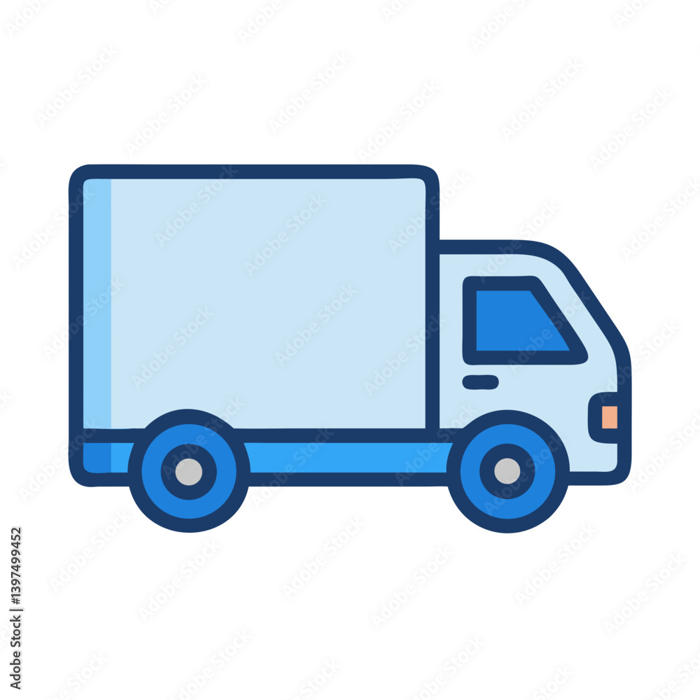 Delivery Truck Side View Icon Design Delivery Truck Side View Icon Design