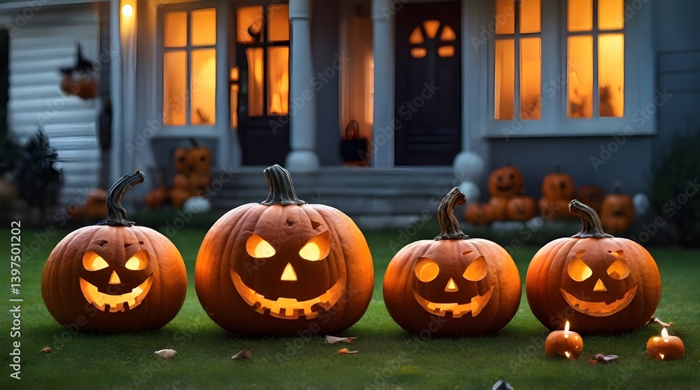 Funny and funny Halloween pumpkins.generative.ai