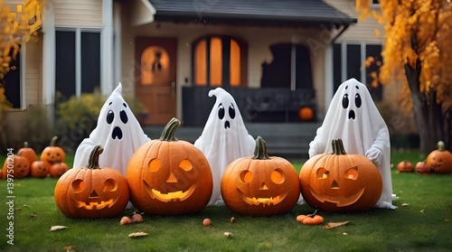 Funny and funny Halloween pumpkins.generative.ai