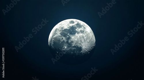 Night sky, gibbous moon, celestial body, space, astronomy, background, wallpaper