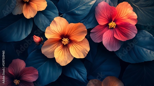 Wallpaper Mural Vibrant Flowers Lush Background Torontodigital.ca