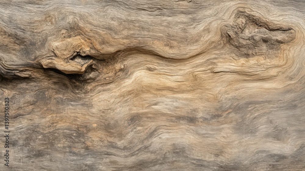 Weathered Driftwood Texture: Brown and Gray Tones