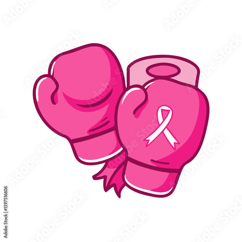 brea st cancer awareness boxing gloves icon, brea st cancer awareness boxing gloves vector