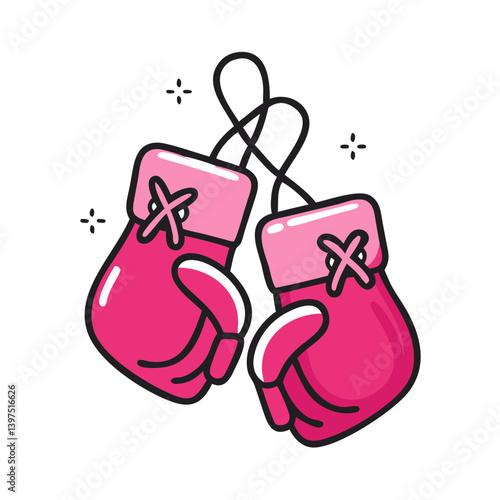 brea st cancer awareness boxing gloves icon, brea st cancer awareness boxing gloves vector