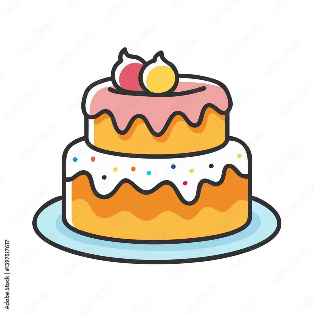 cake icon, cake vector illustration-simple illustration of cake, perfect for cake logos and icons cake icon, cake vector illustration-simple illustration of cake, perfect for cake logos and icons