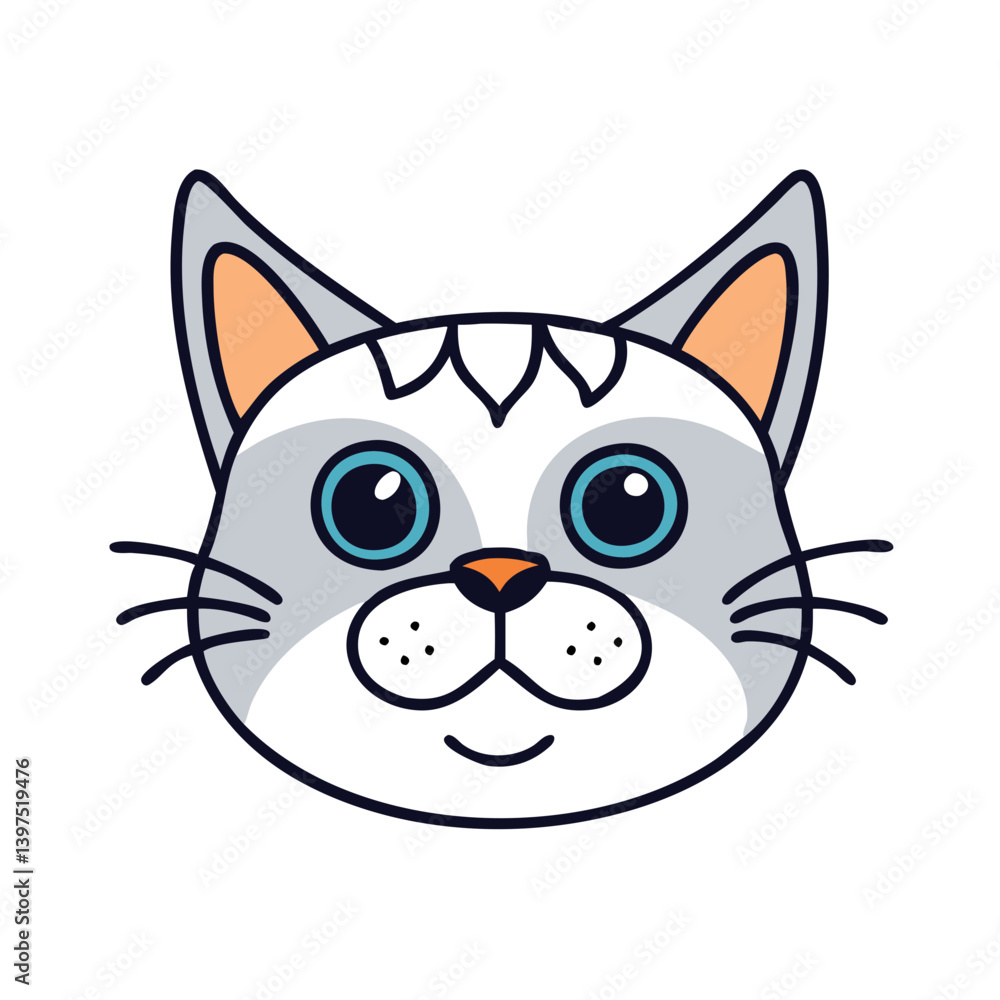 cat head icon, cat head vector illustration-simple illustration of cat head, perfect for cat head logos and icons cat head icon, cat head vector illustration-simple illustration of cat head, perfect for cat head logos and icons