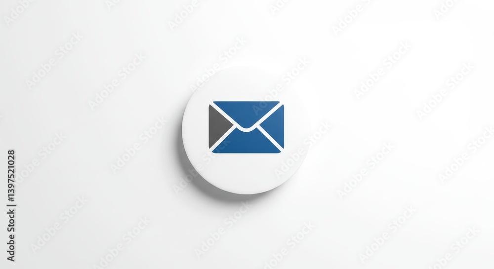 Email Icon on White Background - Clean, simple email icon design. Symbolizes communication, connection, messaging, correspondence, and online interaction Email Icon on White Background - Clean, simple email icon design. Symbolizes communication, connection, messaging, correspondence, and online interaction