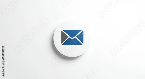 Free Download Email Icon on White Background - Clean, simple email icon design. Symbolizes communication, connection, messaging, correspondence, and online interaction - GFXLoad