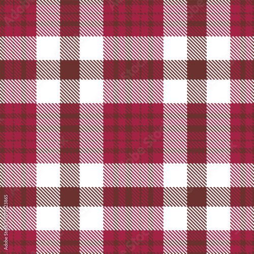 Elegant Autumn purple brown & Dusky cranberry Seamless Tartan Textile Design