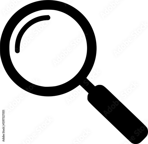 Simple vector icon magnifying glass
