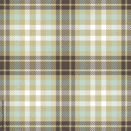 Plaid pattern seamless. Metallic putty & Warm charcoal grey Tartan Textile Design. 