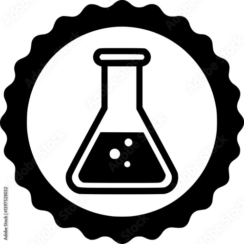 Lab tested round vector badge icon design
