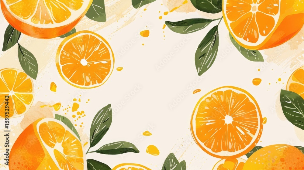 Vibrant citrus arrangement featuring oranges and leaves in a fresh and colorful design perfect for spring Vibrant citrus arrangement featuring oranges and leaves in a fresh and colorful design perfect for spring