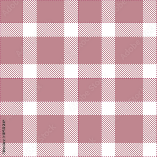 Light light burgundy and Cool greyish pink Seamless Tartan Textile Design