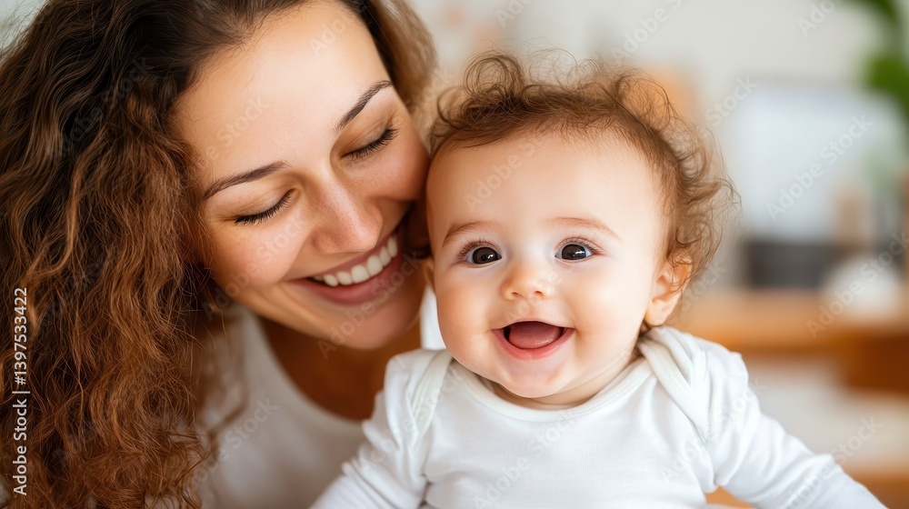 Mother shares tender moments of love with her newborn baby at home