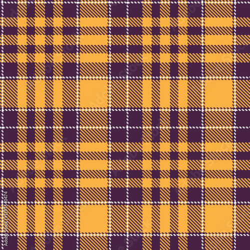 Elegant Sandy aubergine & Pale butterscotch Seamless Tartan Textile Design