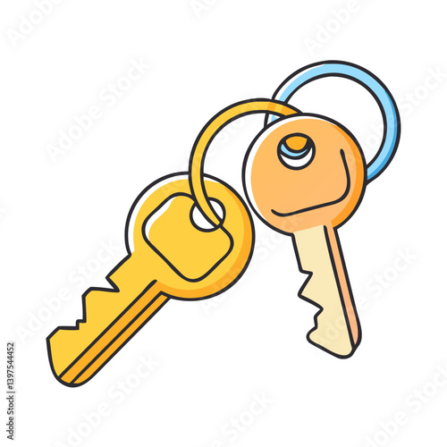 keys icon, keys vector illustration-simple illustration of keys, perfect for keys logos and icons