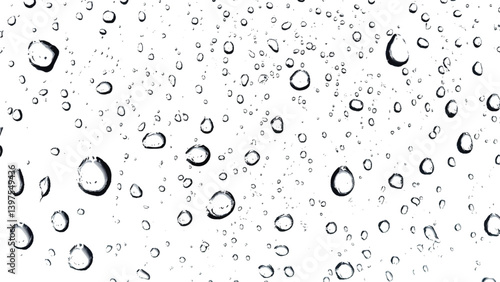 Water drops on blue surface grunge texture background