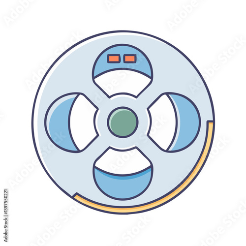reel to reel tape icon, reel to reel tape vector illustration-simple illustration of reel to reel tape, perfect for reel to reel tape logos and icons