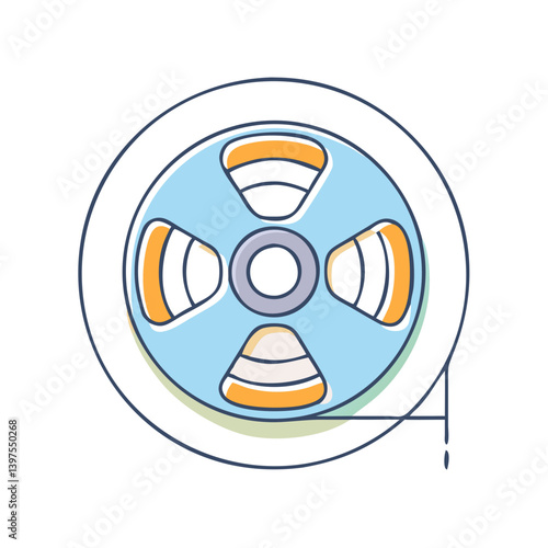 reel to reel tape icon, reel to reel tape vector illustration-simple illustration of reel to reel tape, perfect for reel to reel tape logos and icons