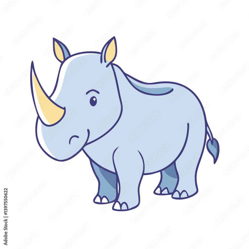 Fototapeta premium rhino icon, rhino vector illustration-simple illustration of rhino, perfect for rhino logos and icons