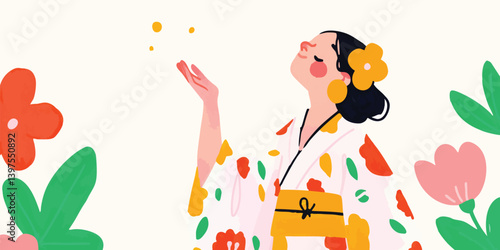 An artistic woman dressed i...