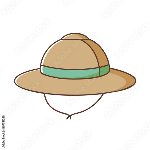 safari hat icon, safari hat vector illustration-simple illustration of safari hat, perfect for safari hat logos and icons