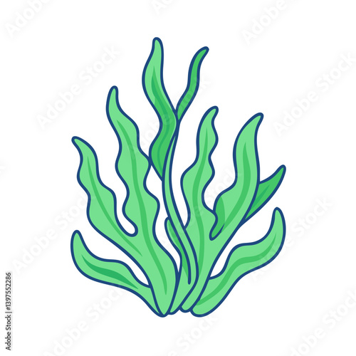 seaweed icon, seaweed vector illustration-simple illustration of seaweed, perfect for seaweed logos and icons