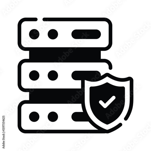 Grab this handy glyph icon of safe server connection