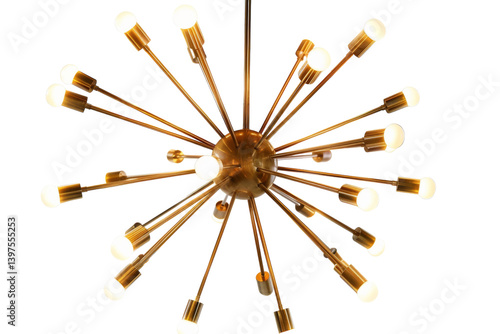 Sputnik Style Pendant Light Isolated On Transparent Background